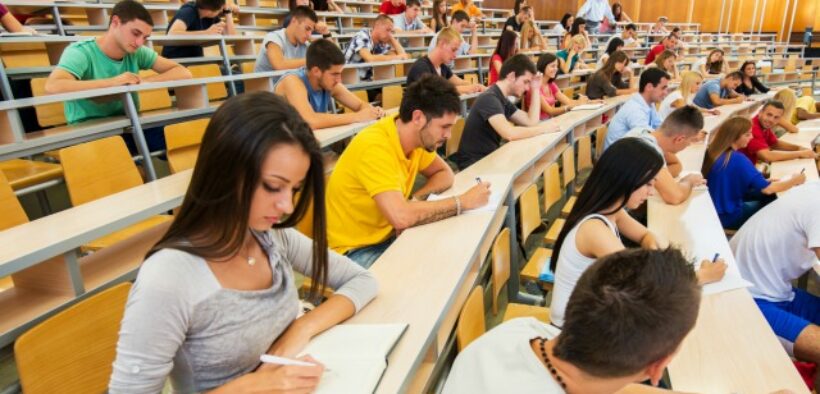 students in lecture hall